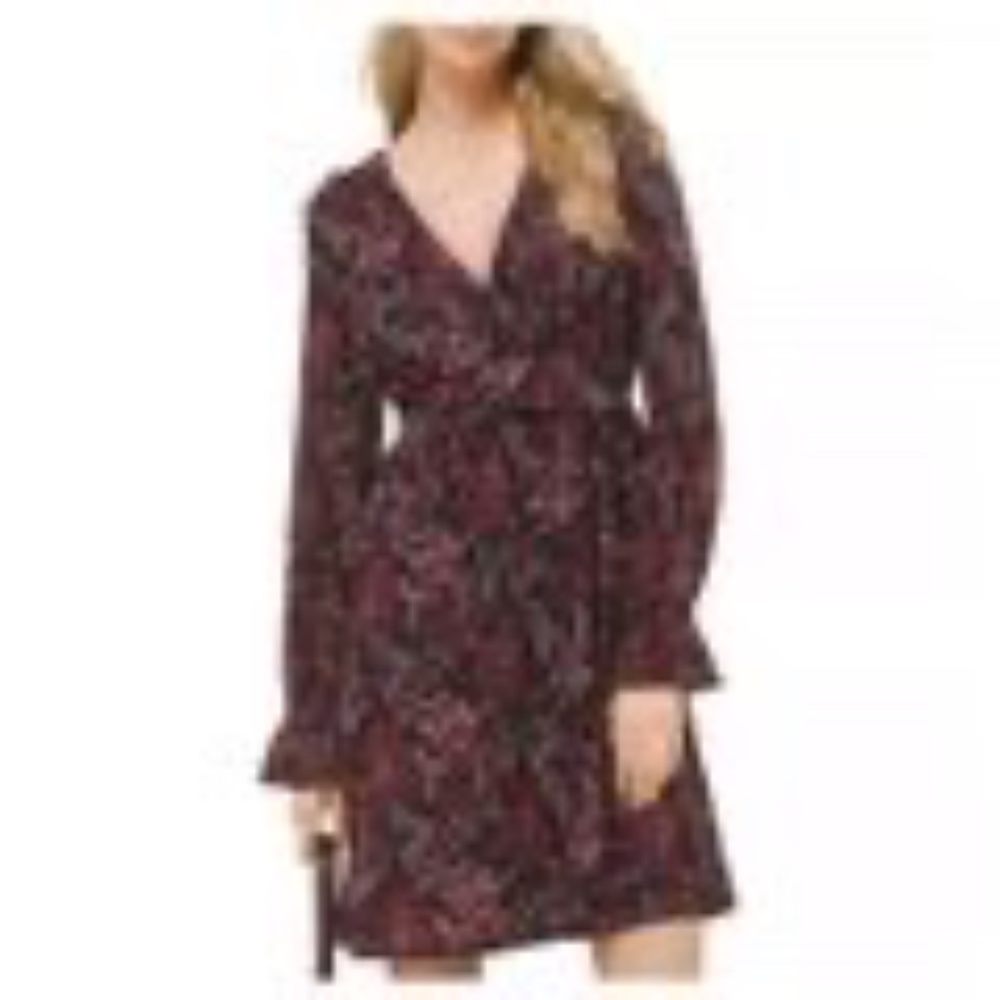Michael Kors red and black paisley dress.